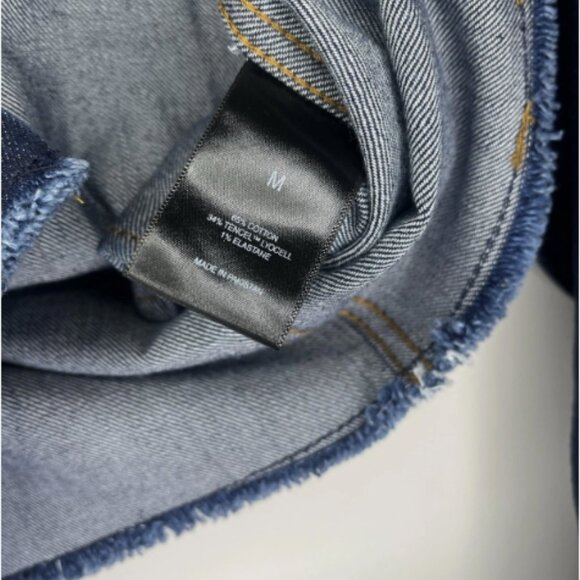 JOHNNY WAS SASSON Cropped Denim Jean Jacket Women’s Dark Wash Boho Pockets M - Picture 4 of 6